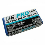 US PRO DR Ball End Hex Bit Sockets 7pc 3/8"