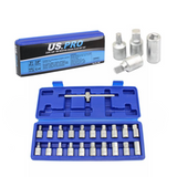US PRO 21pc 3/8" DR Master Drain Plug Key Set